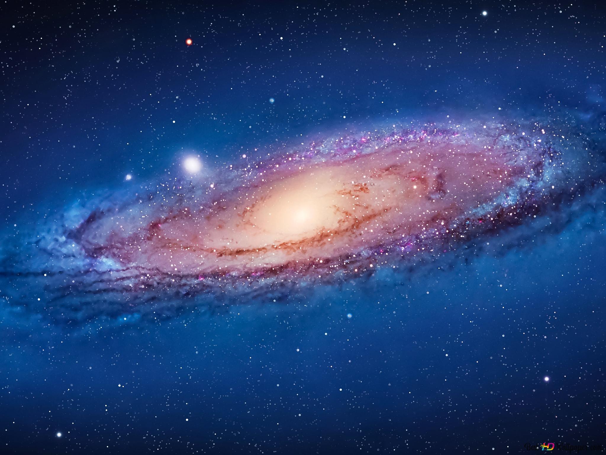 Andromeda-Galaxie, Galaxie, Weltraum, Sterne, Spiralgalaxie, Hintergrundbild fürs Tablet