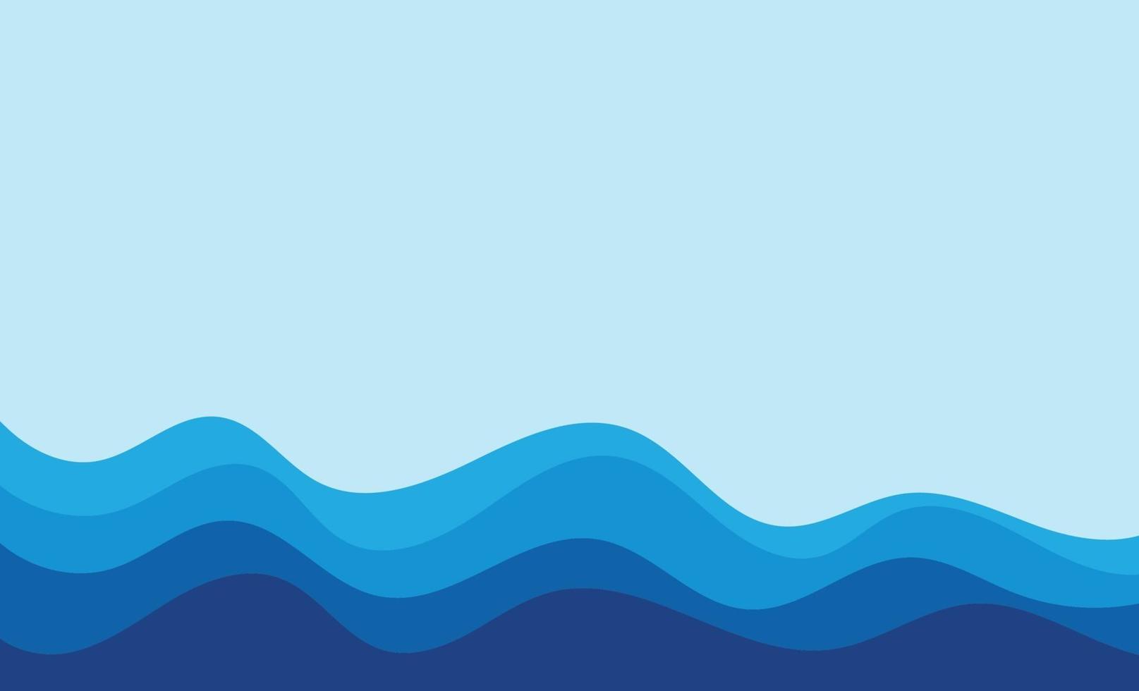 Wellen, Flat Design, Illustration, Hellblau, Minimalistisch, HD, PC-Hintergrundbild