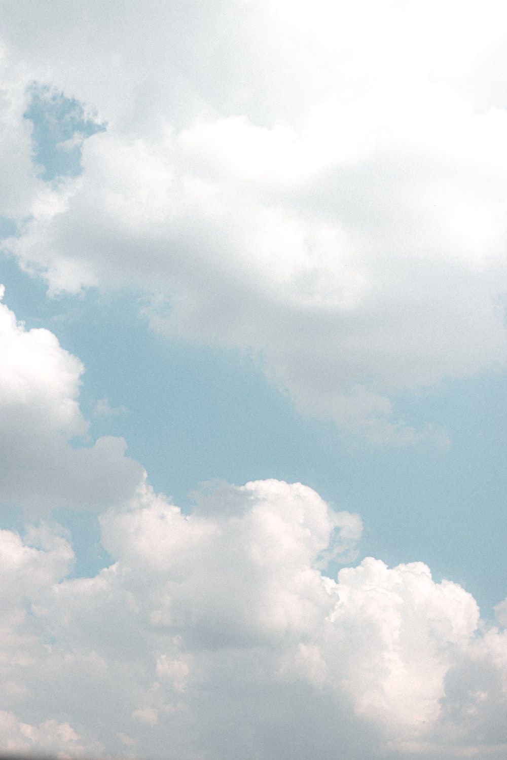 Wolken, Himmel, Weiß, Pastellblau, Hochformat, HD, Sperrbildschirm fürs iPhone