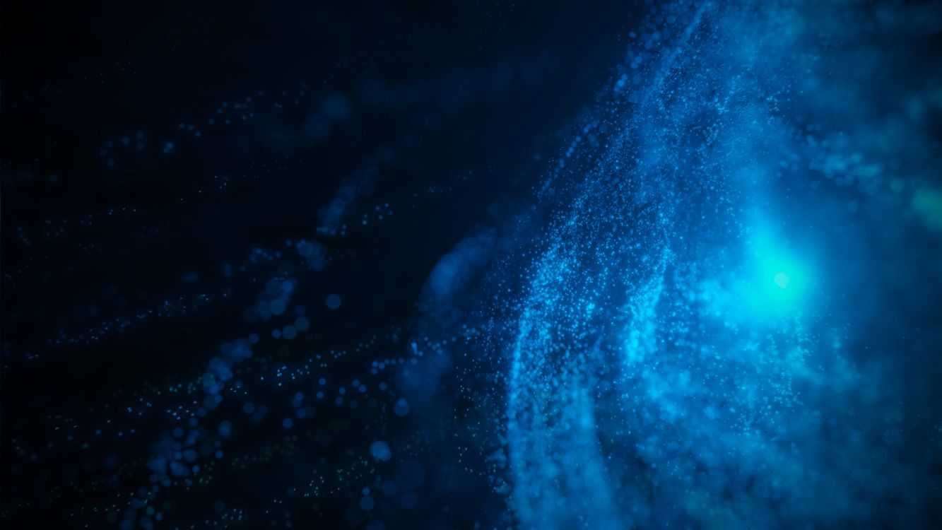Partikel, Lichtwolke, Blau, Abstrakt, Digitale Kunst, 16:9, HD-Hintergrundbild für den Desktop