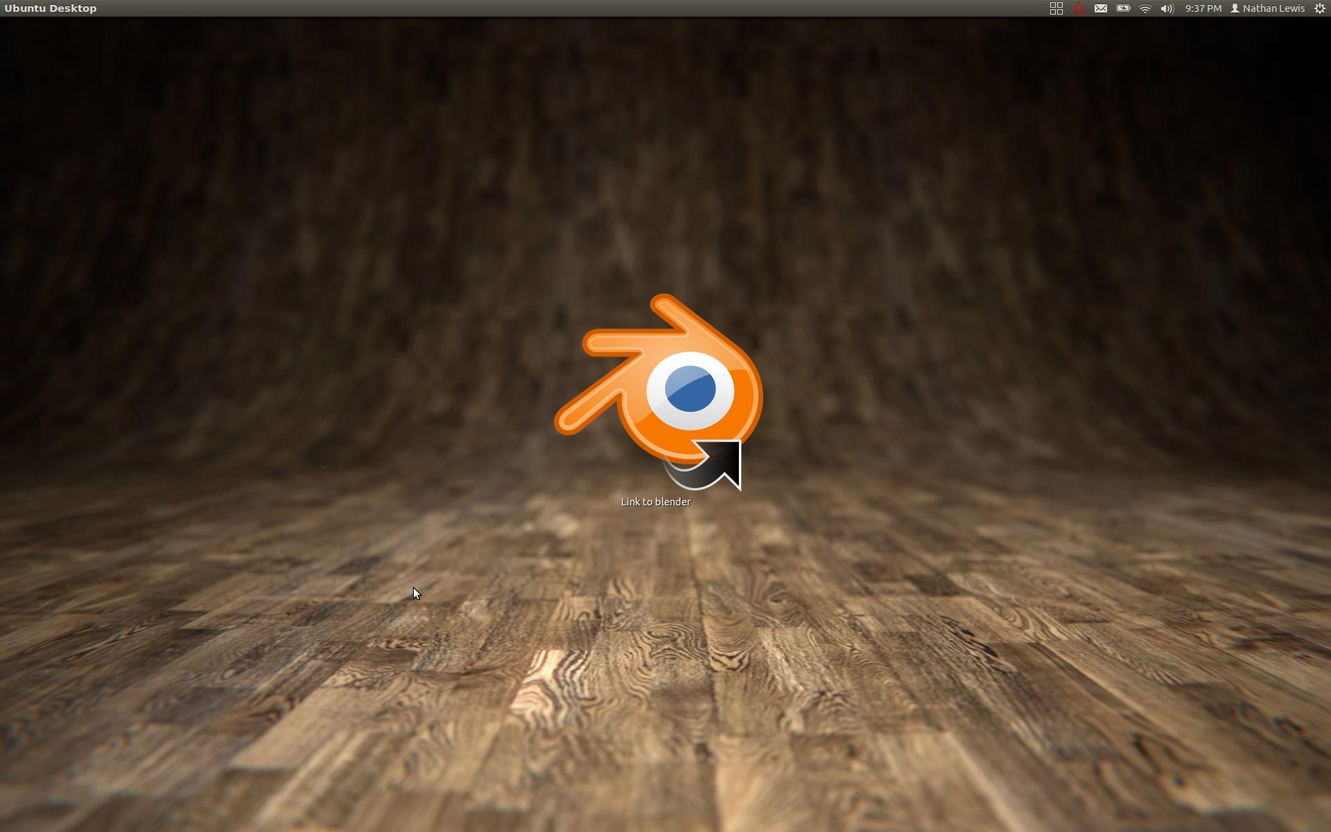 Blender-Logo, Holzboden, 3D-Rendering, Spotlight, Braun, Full HD, Breitbild-Hintergrundbild