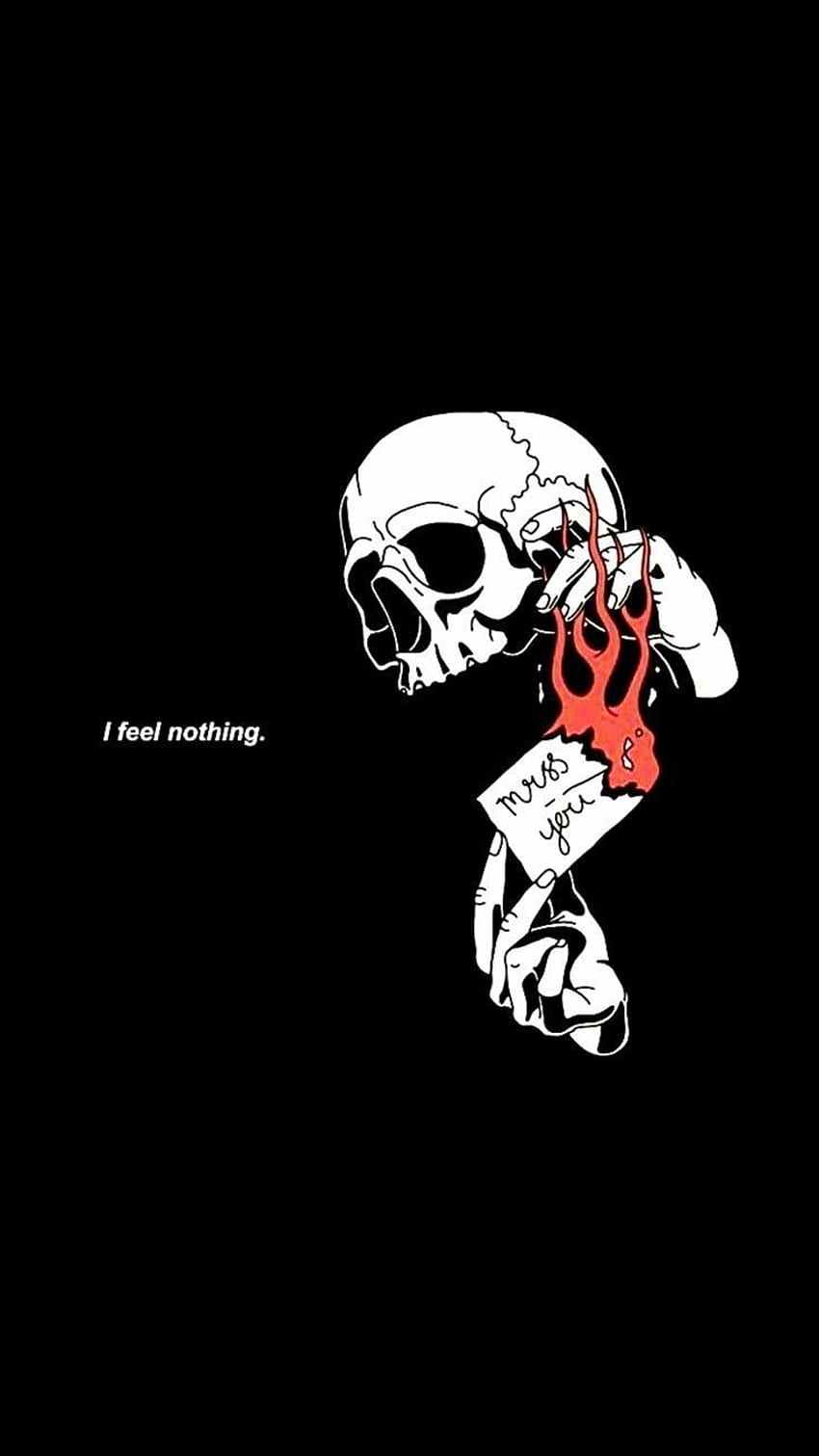 Totenkopf, Rose, Schwarzer Hintergrund, Minimalistisch, Weiß, Sperrbildschirm fürs iPhone