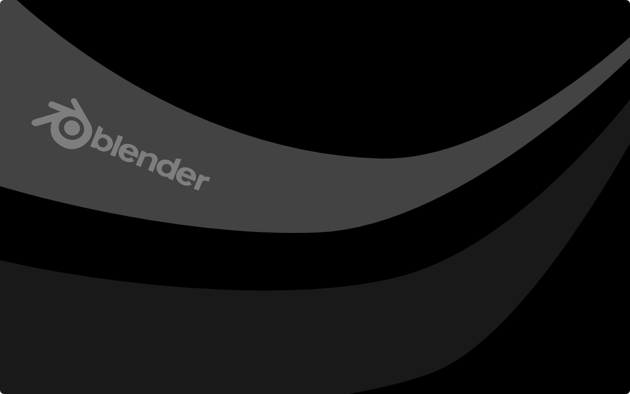 Blender, Logo, Kurven, Schwarz-Grau, Minimalistisch, 16:10, HD-Hintergrundbild für den Desktop