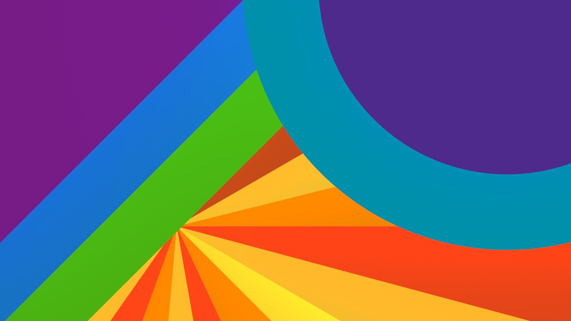 Regenbogen, Bögen, Retro, Bunt, Abstrakt, Flat Design, Full HD 1080p, Desktop-Hintergrundbild
