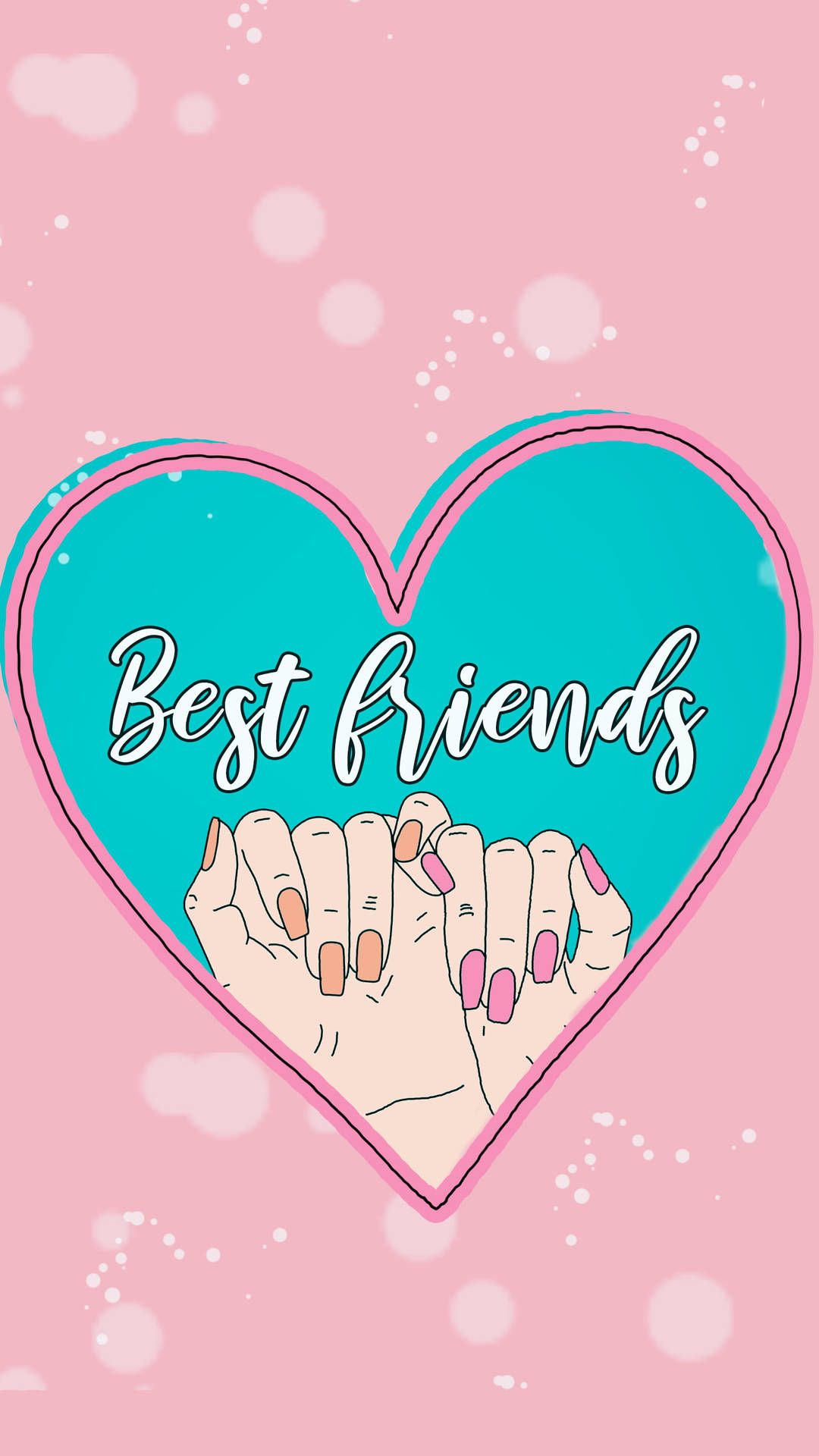Best Friends, Herz, Hände, Türkis, Full HD, Hintergrundbild fürs Handy