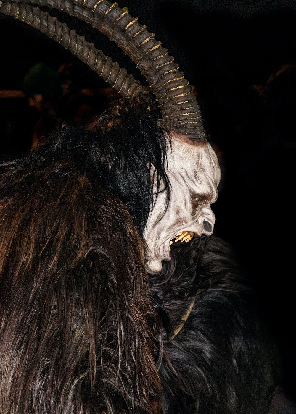 Krampus, Hörner, Dämon, Fell, Dunkel, HD, Hintergrundbild fürs Tablet