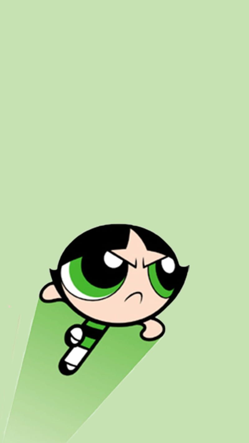 Buttercup, Die Powerpuff Girls, Cartoon, Grün, HD, Handy-Hintergrund im Hochformat