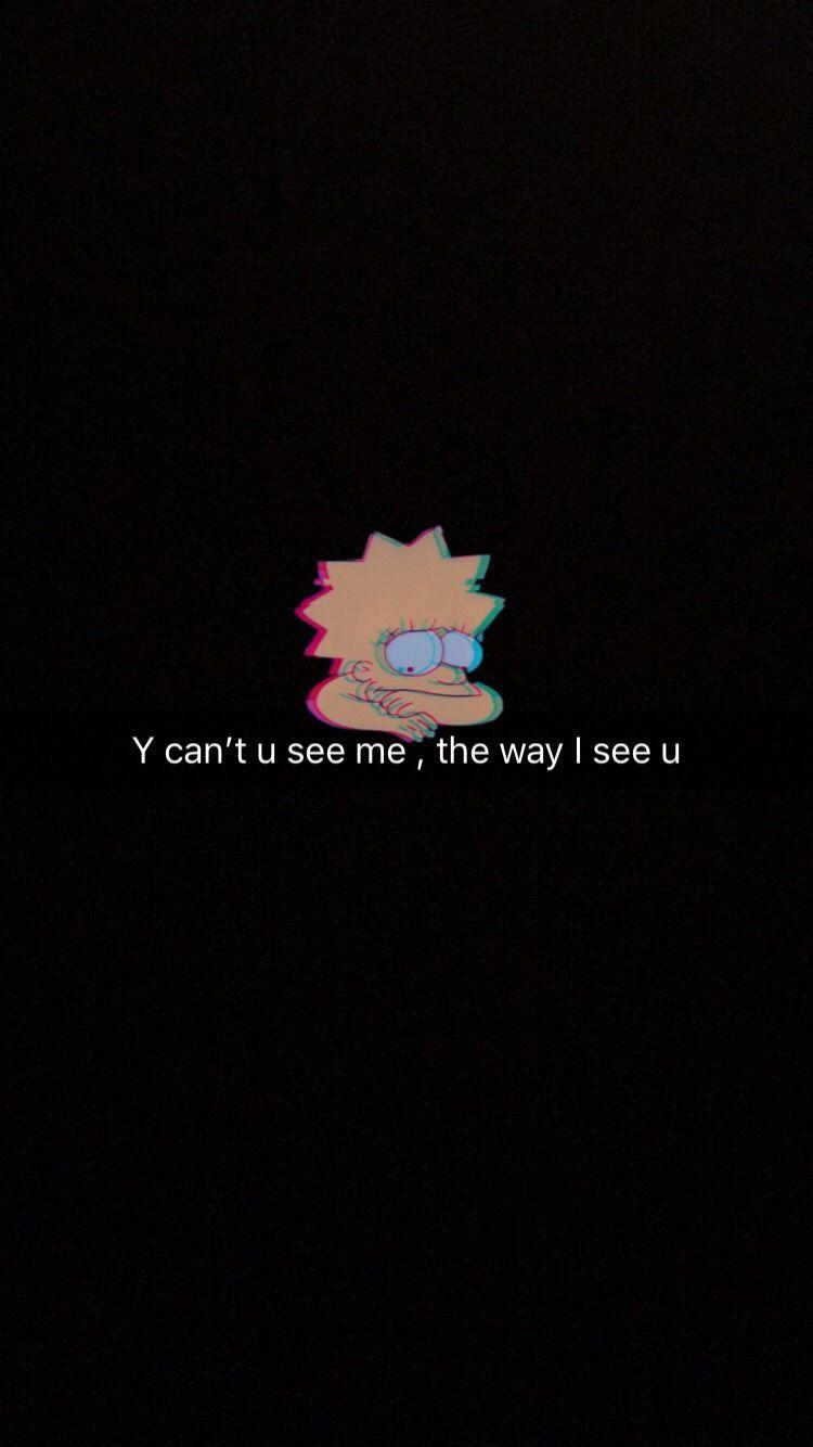 Lisa Simpson, Zitat, Schwarzer Hintergrund, Minimalistisch, Sperrbildschirm fürs iPhone