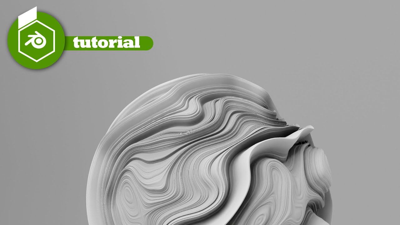 Blender, Tutorial, Abstrakte Form, Grau, Logo, HD, Desktop-Hintergrund für Windows