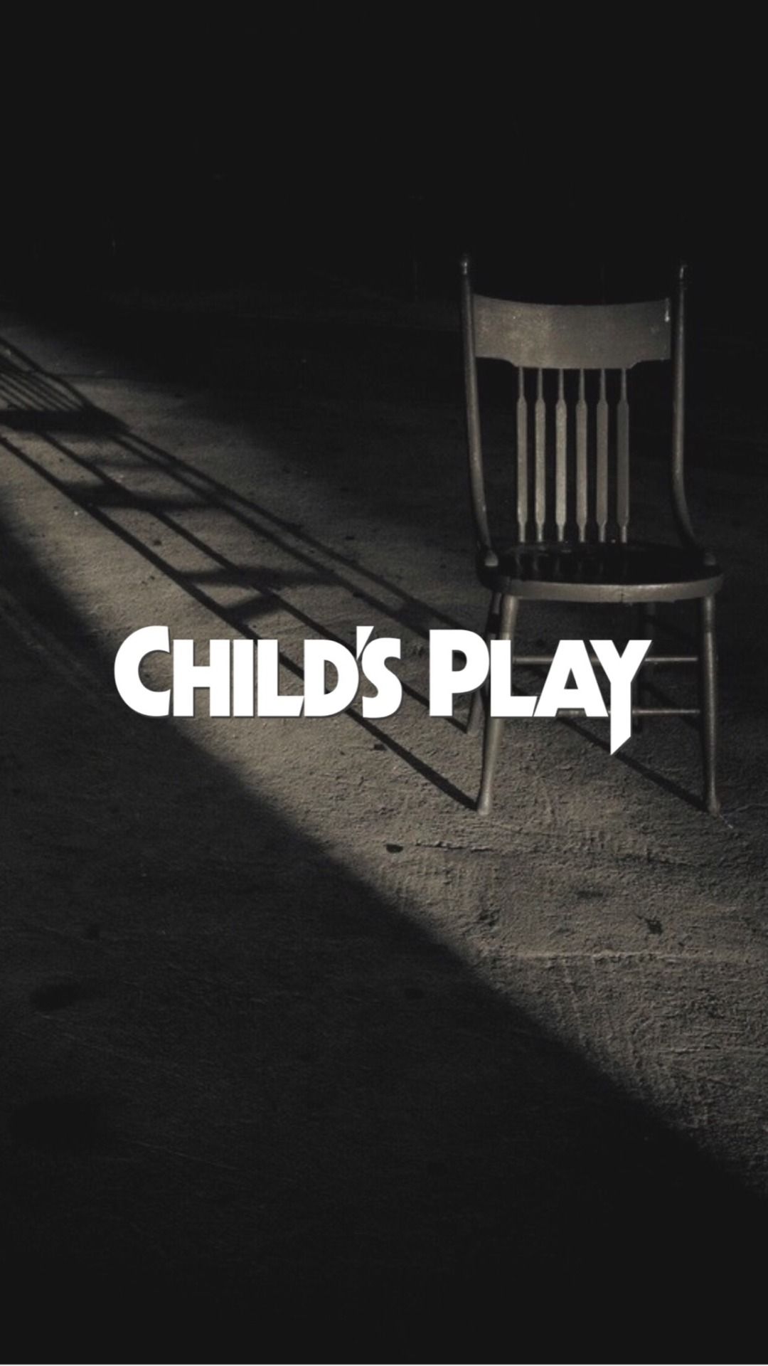 Chucky – Die Mörderpuppe, Child's Play, Stuhl, Schatten, Schwarz-Weiß, 1080x1920, Handy-Hintergrund