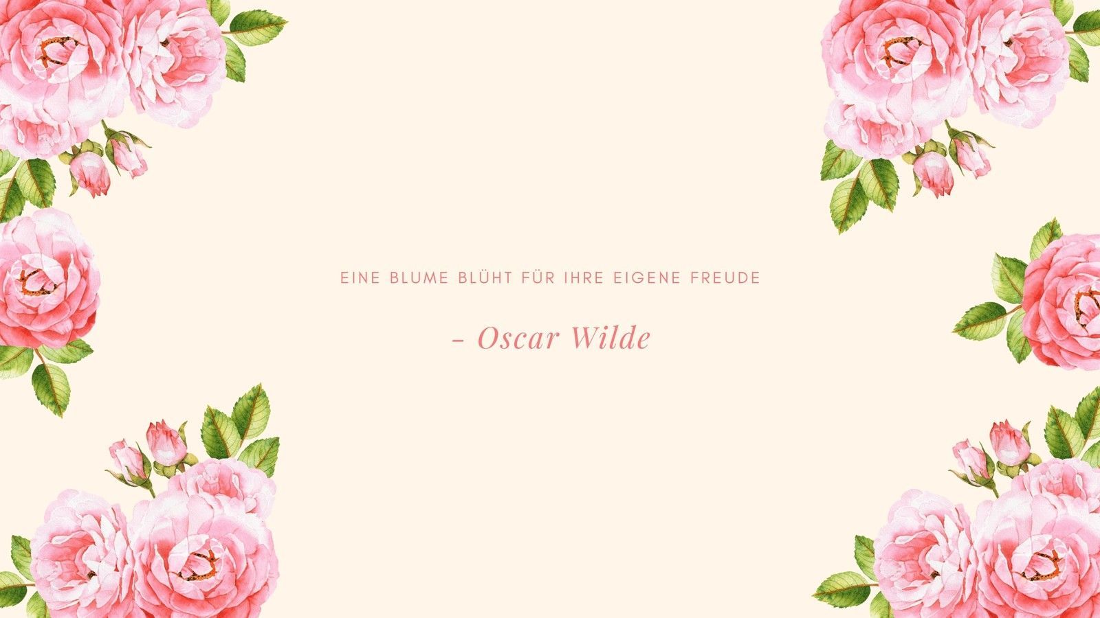 Oscar Wilde, Zitat, Rosen, Pfingstrosen, Rahmen, Cremefarbener Hintergrund, HD Wallpaper
