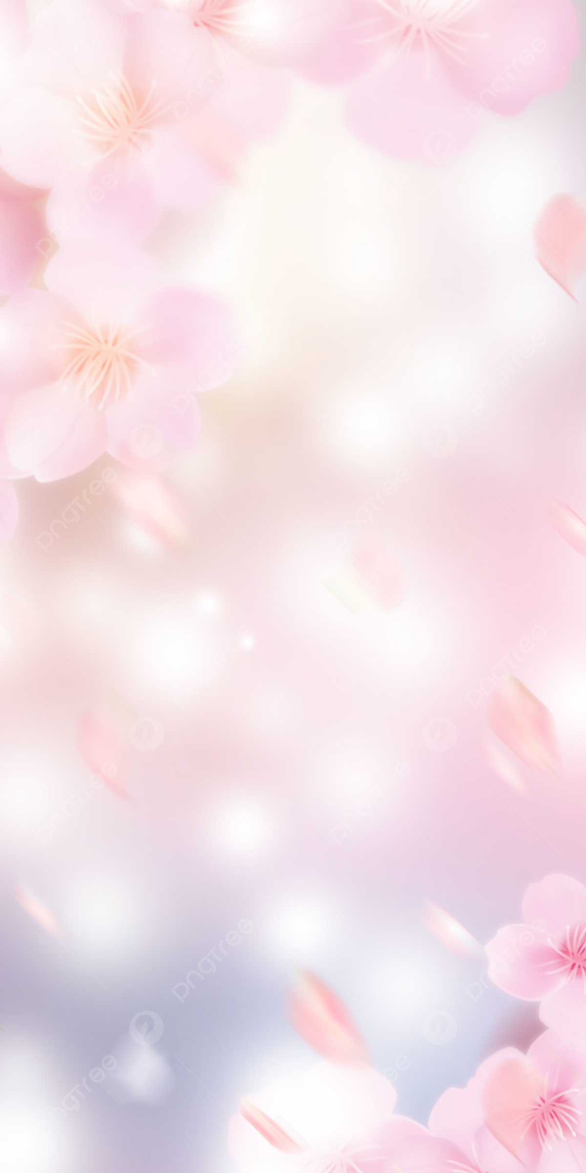 Rosa Blüten, Bokeh, Pastell, Verträumt, Lichtpunkte, Full HD, Sperrbildschirm fürs iPhone