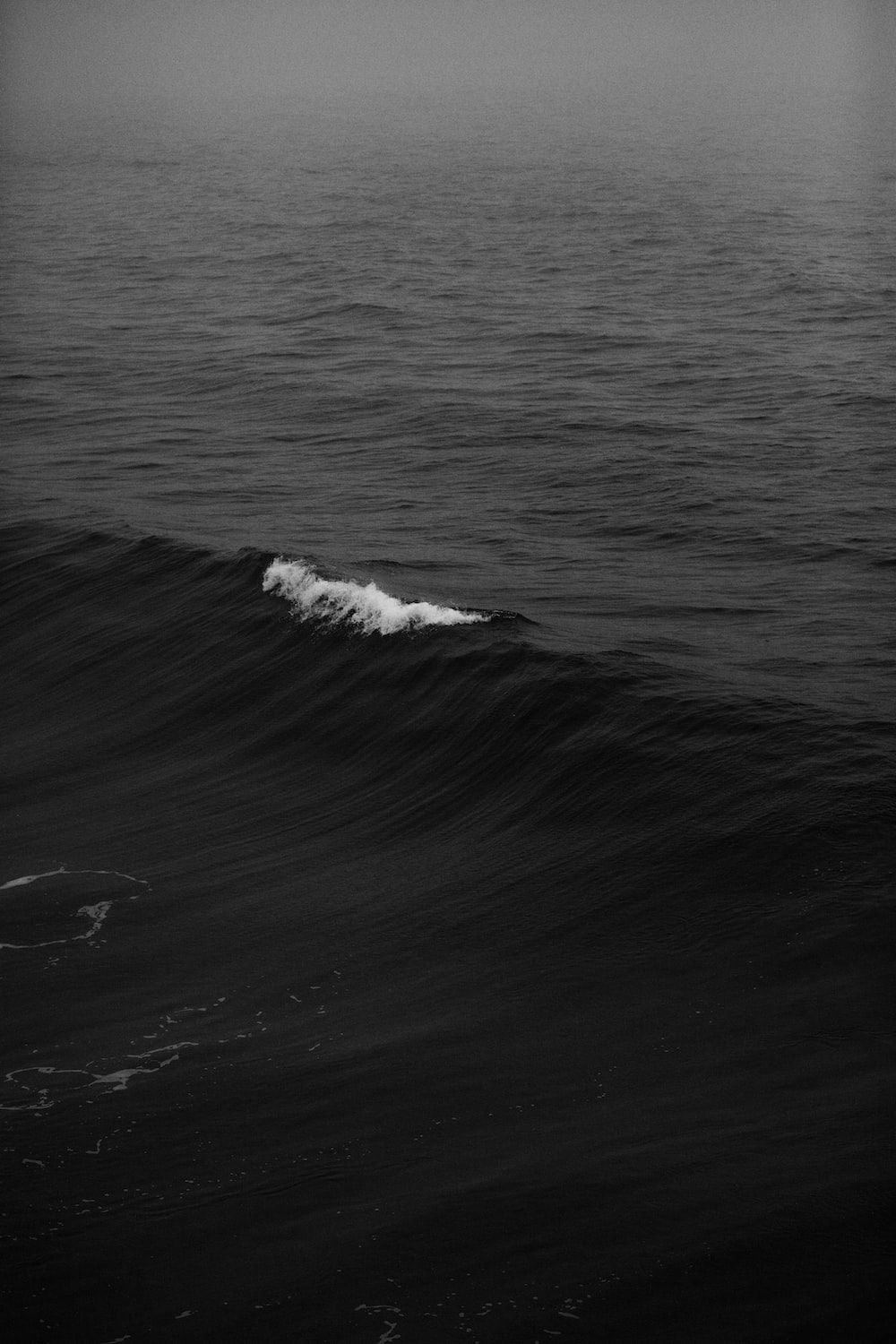 Meer, Welle, Dunkle See, Grau, Melancholisch, HD, Hintergrundbild fürs Handy