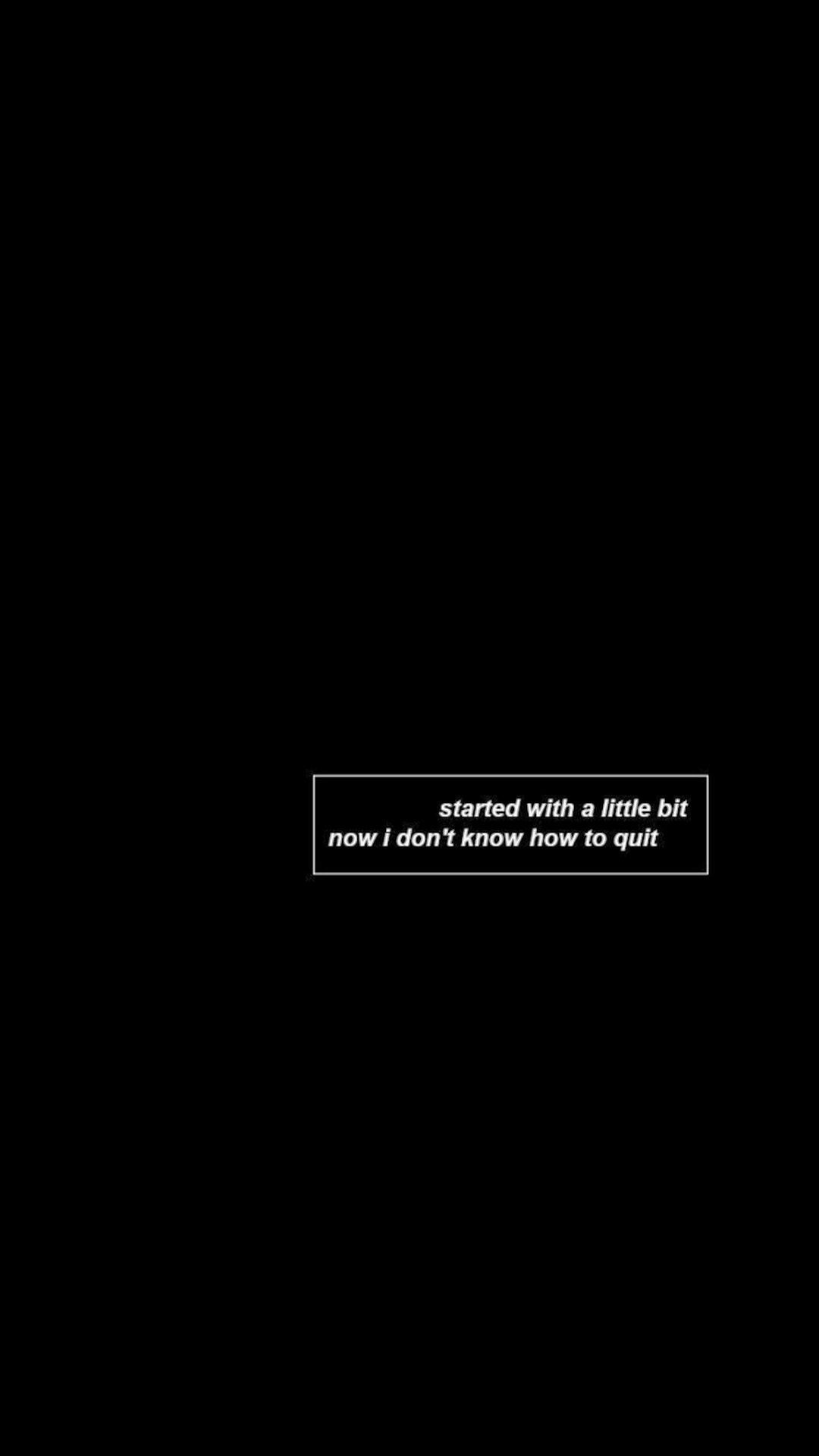 Textbox, Zitat, Schwarzer Hintergrund, Minimalistisch, Hochformat, Sperrbildschirm fürs iPhone