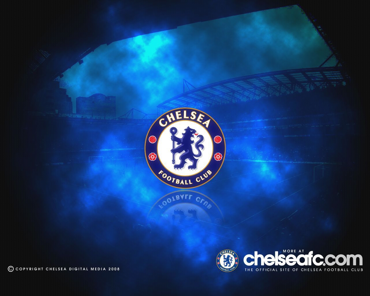 Chelsea FC, Logo, Stamford Bridge, Blaues Licht, Dunkel, HD, PC-Hintergrundbild