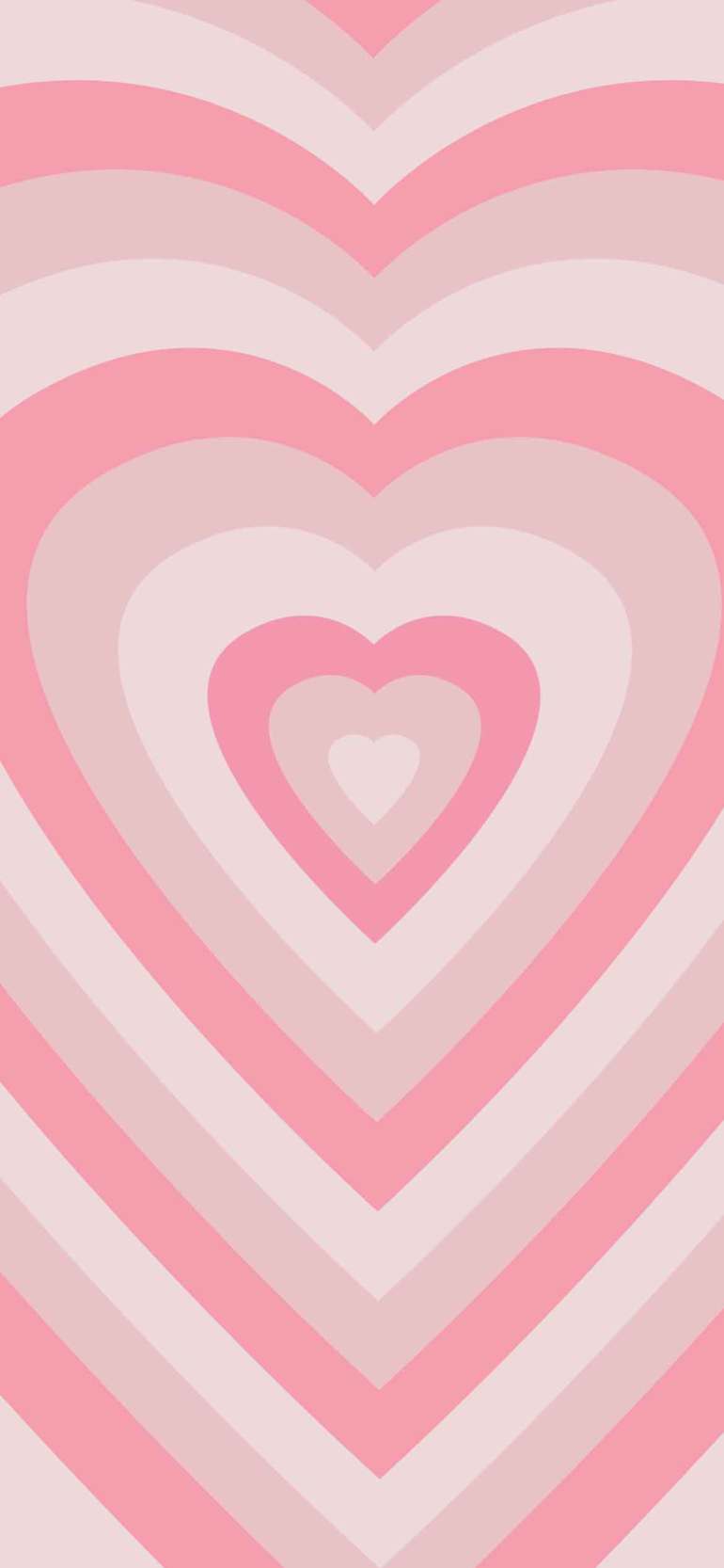 Herzen, Retro-Muster, Rosa, Beige, Konzentrisch, Hochformat, Hintergrundbild fürs Smartphone