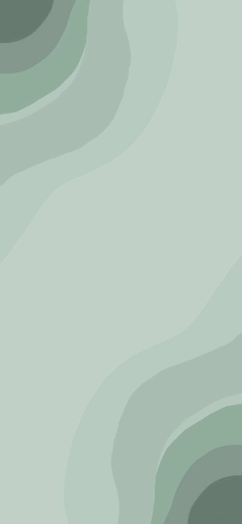 Wellenformen, Salbeigrün, Abstrakt, Minimalistisch, Schichten, Hintergrundbild fürs Handy