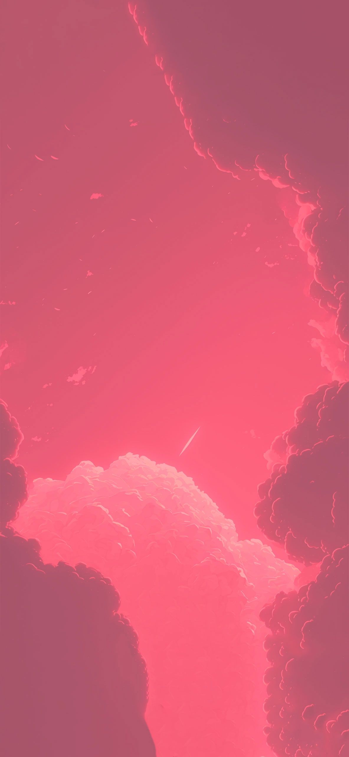 Rosa Wolken, Himmel, Rosa-Rot, Hochformat, Full HD, Sperrbildschirm fürs iPhone