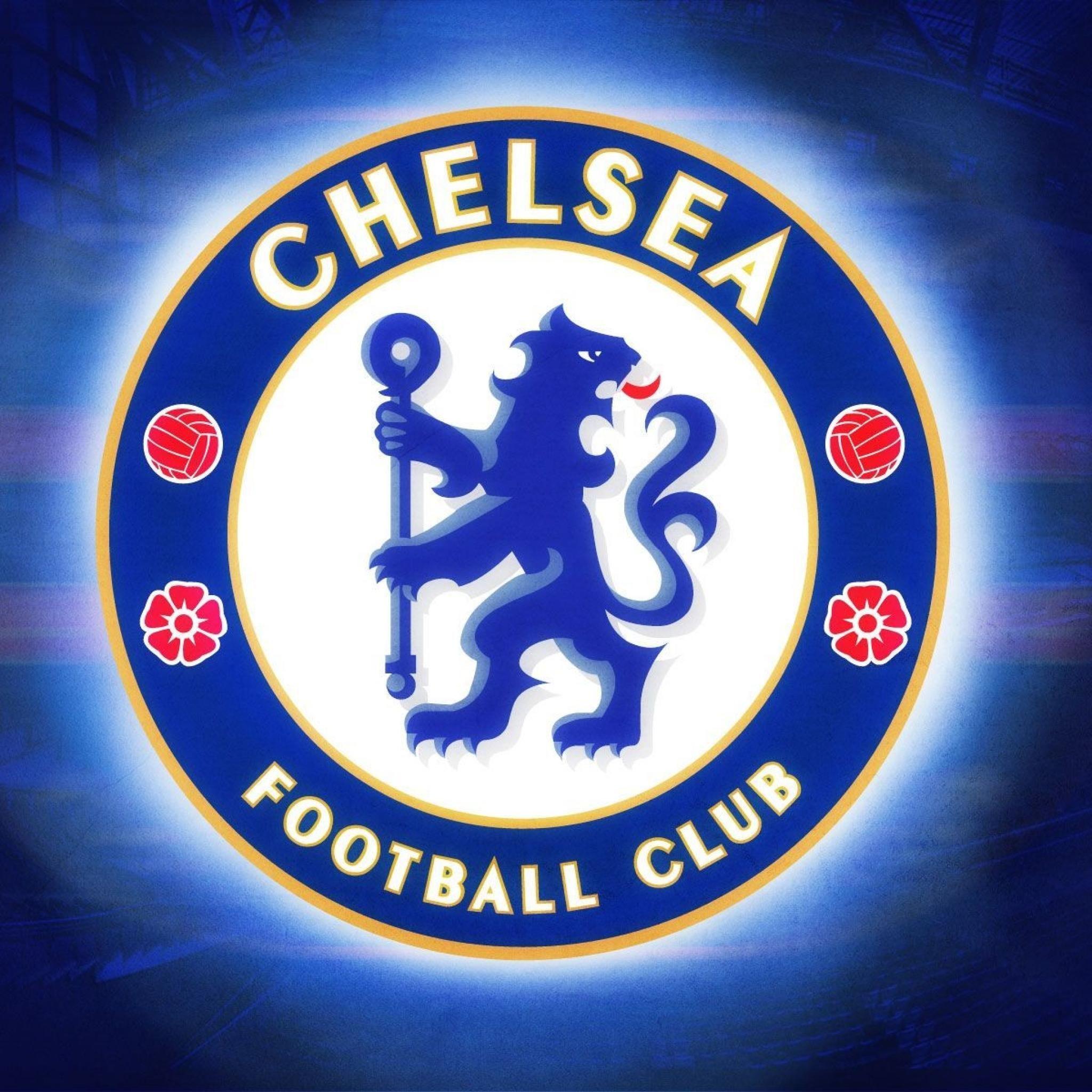 Chelsea FC, Vereinswappen, Leuchten, Blau, Fußball, Hintergrundbild für iPad und Tablet