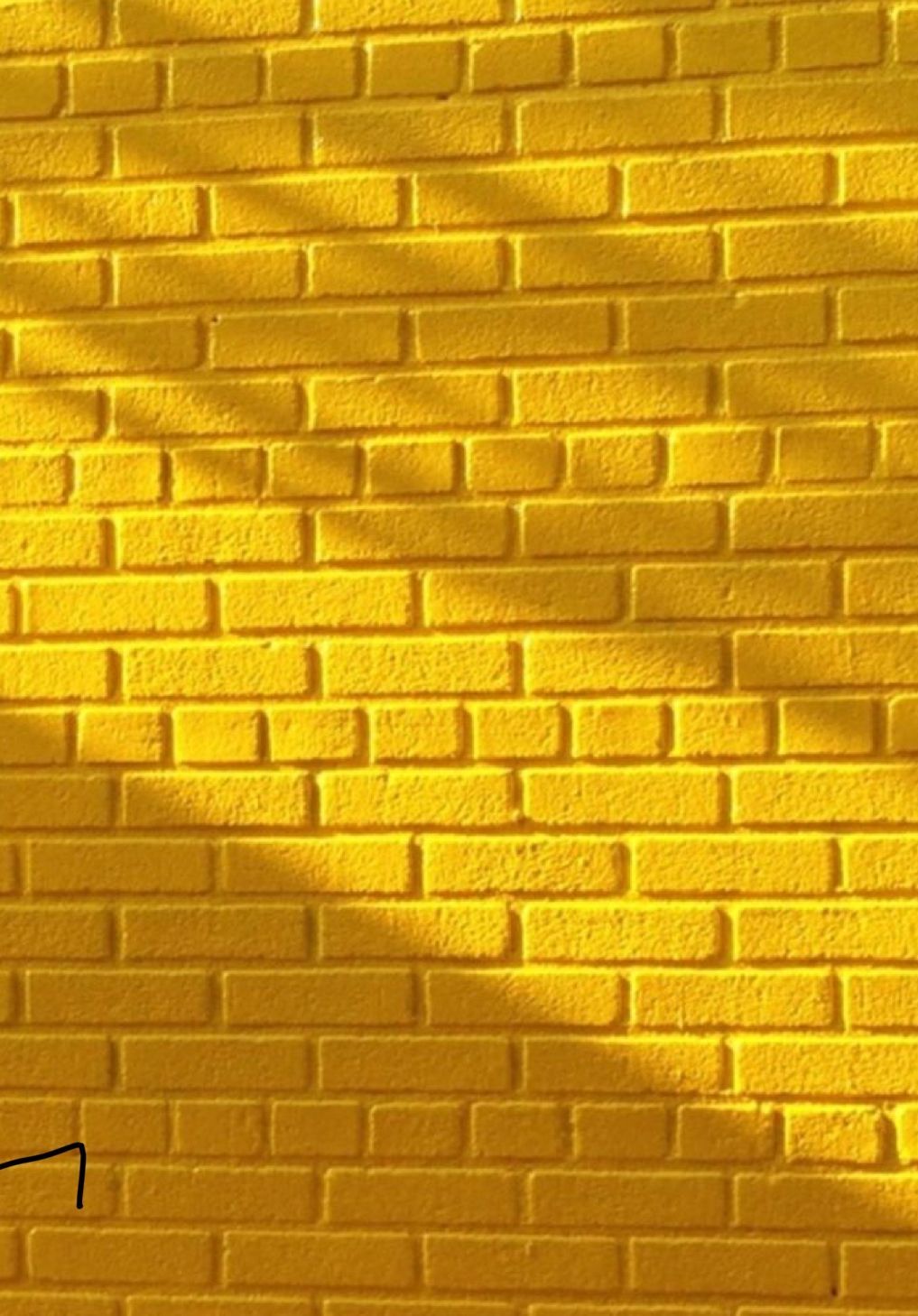 Ziegelwand, Schatten, Gelbe Wand, Sonnenlicht, Textur, HD, iPad-Hintergrundbild