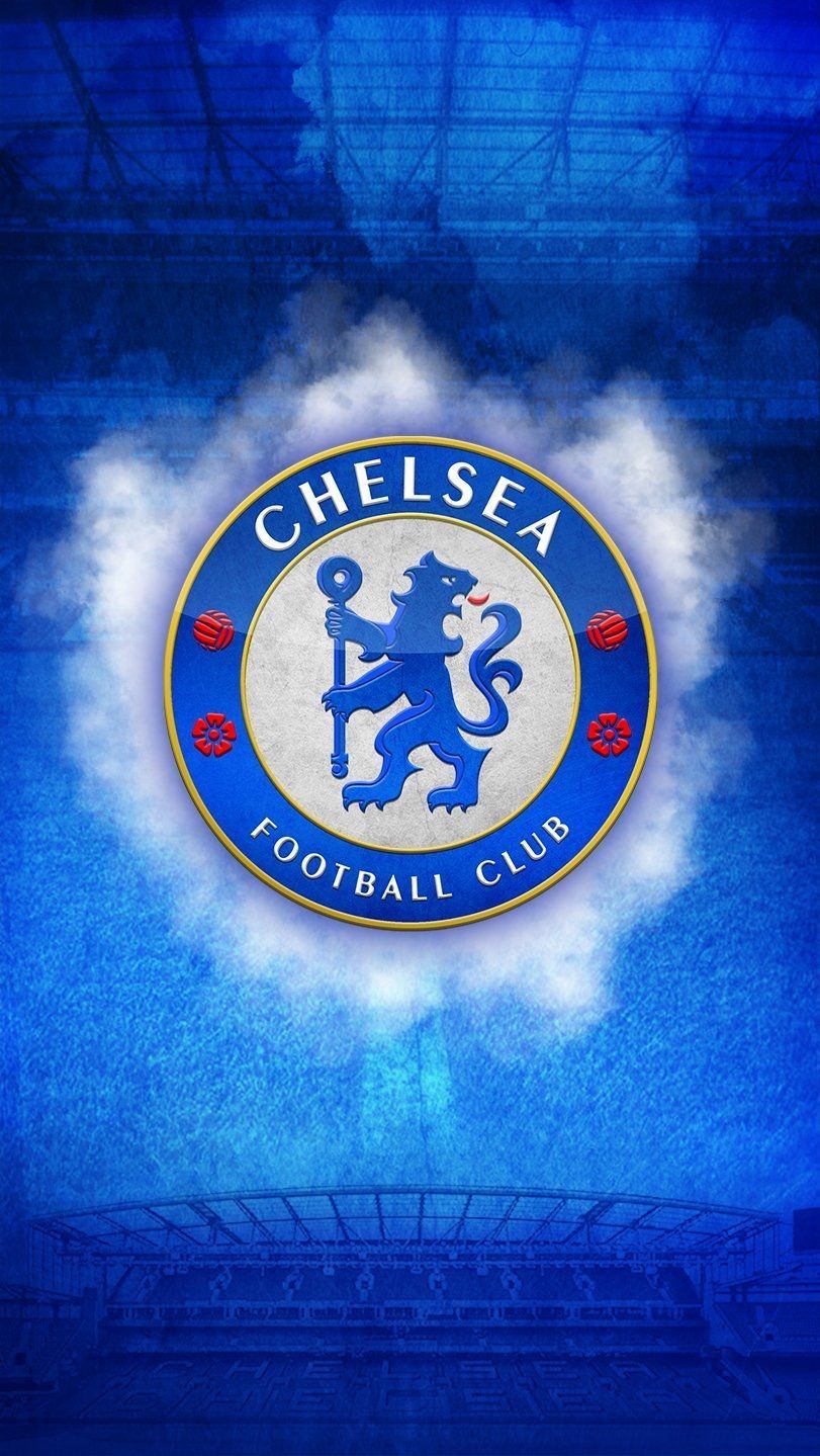 Chelsea FC, Wappen, Stadion, Blaues Licht, Hochformat, HD, Sperrbildschirm fürs iPhone