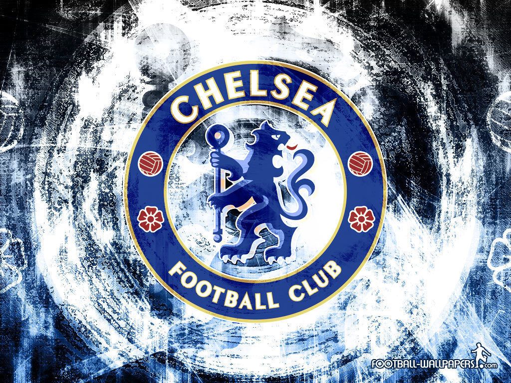 Chelsea FC, Vereinswappen, Grunge, Wirbel, Blau-Weiß, Hintergrundbild für iPad und Tablet