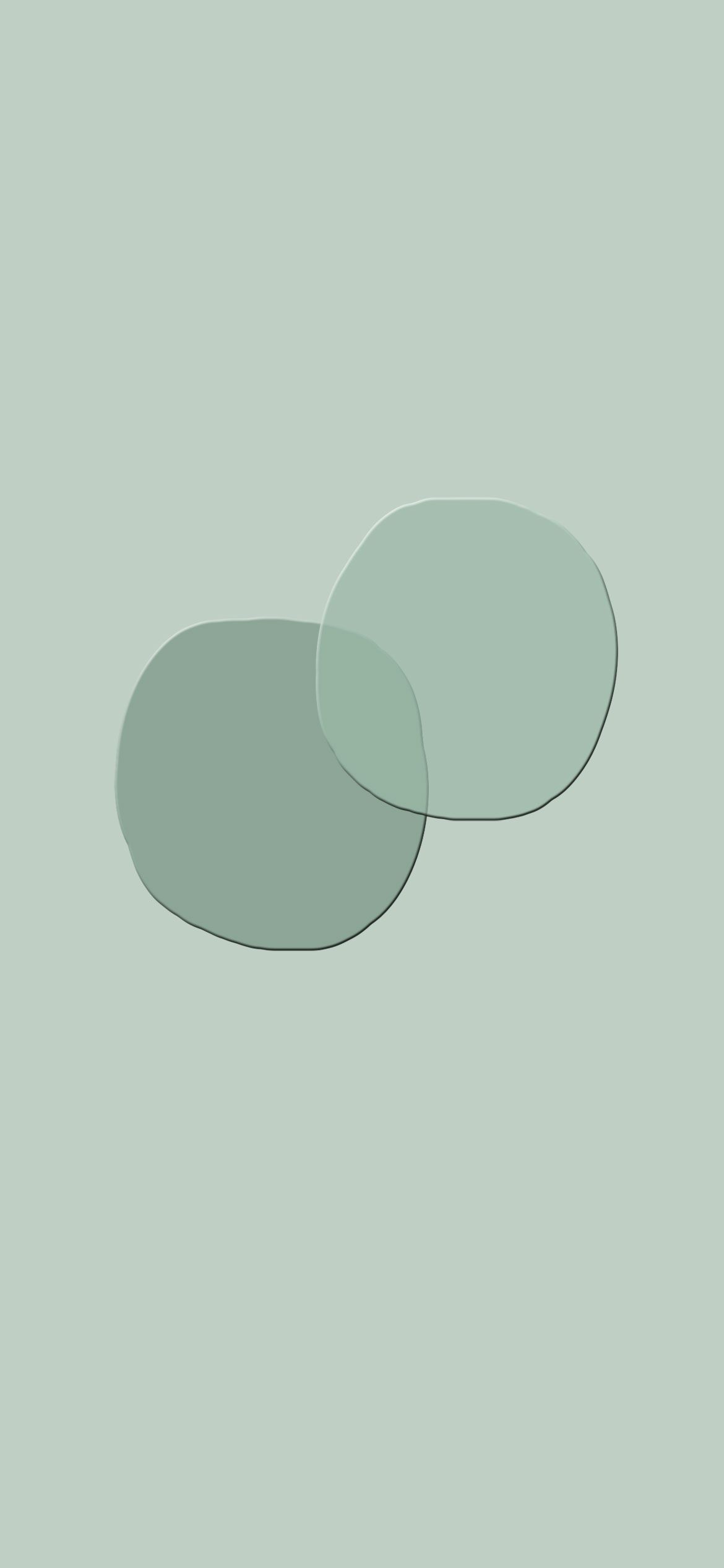 Kreise, Salbeigrün, Minimalistisch, Formen, Pastell, Full HD, Hintergrundbild fürs Handy