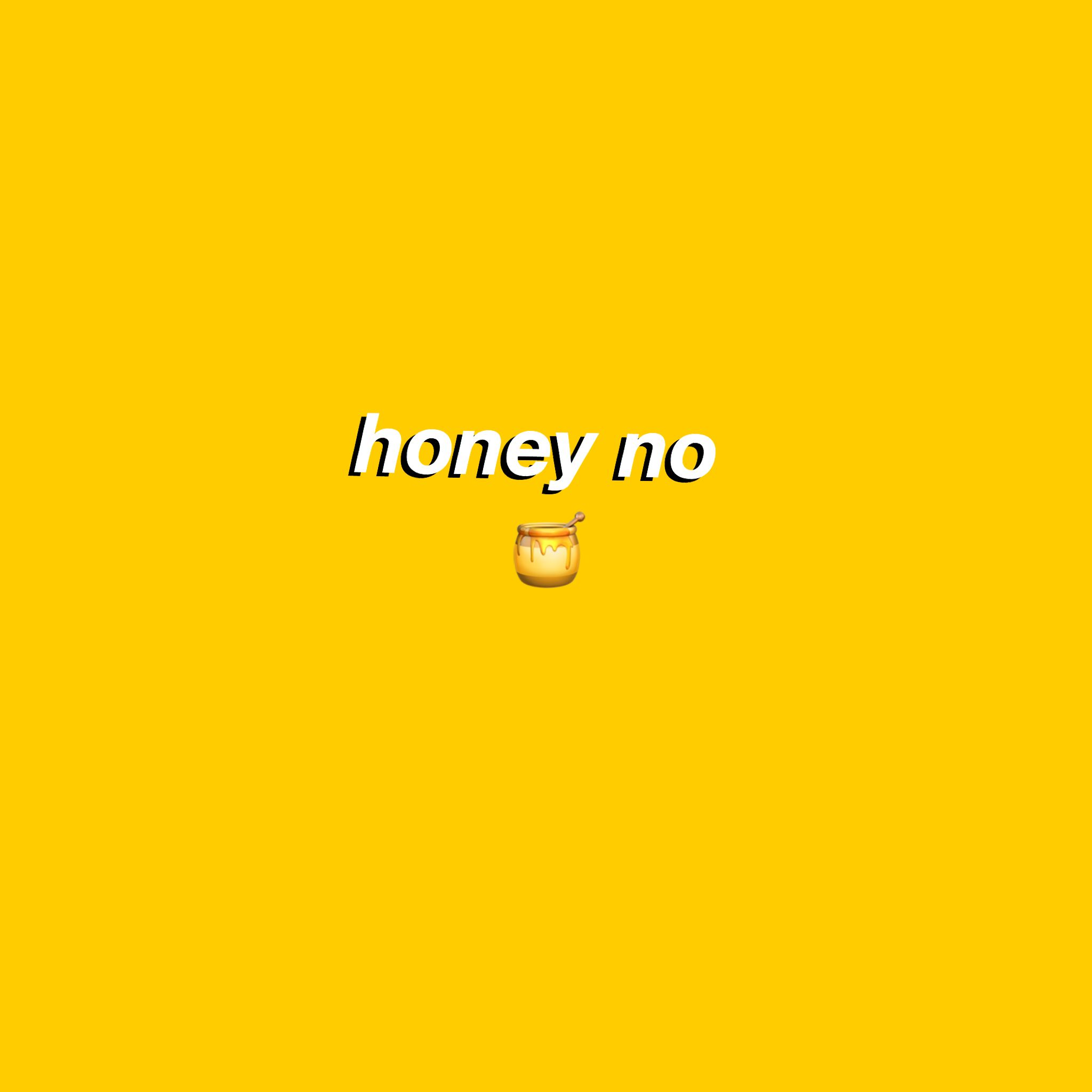 Honey, Schriftzug, Gelber Hintergrund, Minimalistisch, Typografie, Full HD Wallpaper