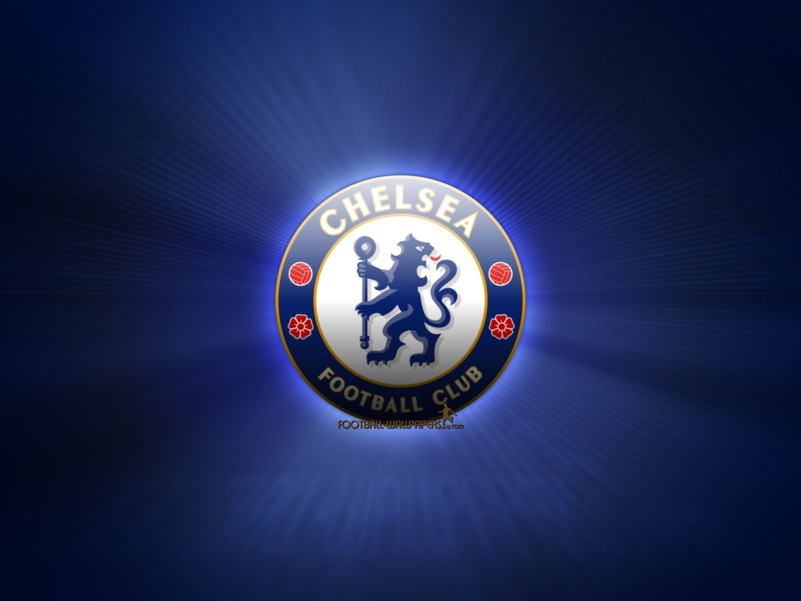 Chelsea FC, Wappen, Lichtschein, Blau, Minimalistisch, HD, Hintergrundbild fürs Tablet