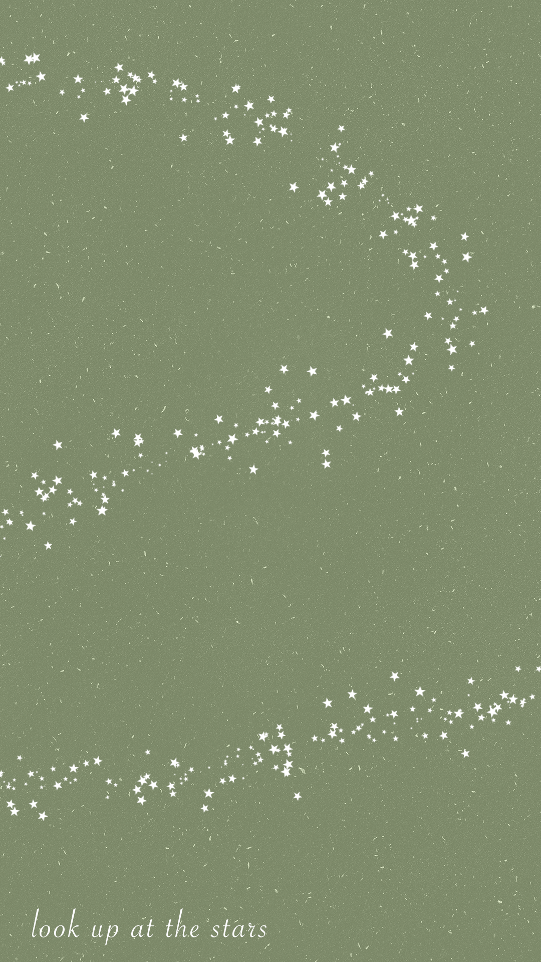 Sterne, Look up at the stars, Olivgrün, Minimalistisch, Glitzer, Full HD, Handy-Hintergrundbild