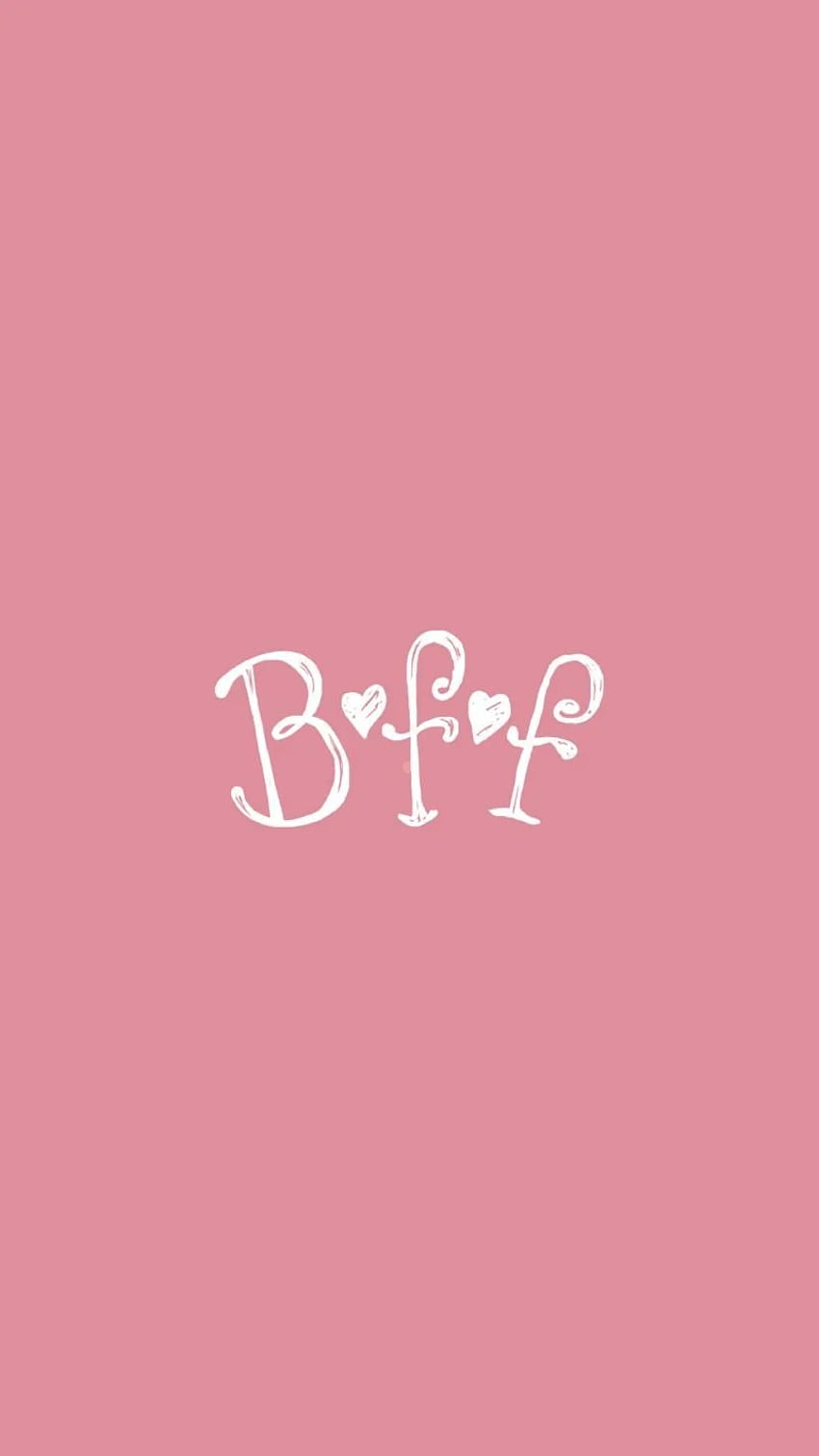 BFF, Schriftzug, Altrosa, Minimalismus, HD, Handy-Hintergrund im Hochformat