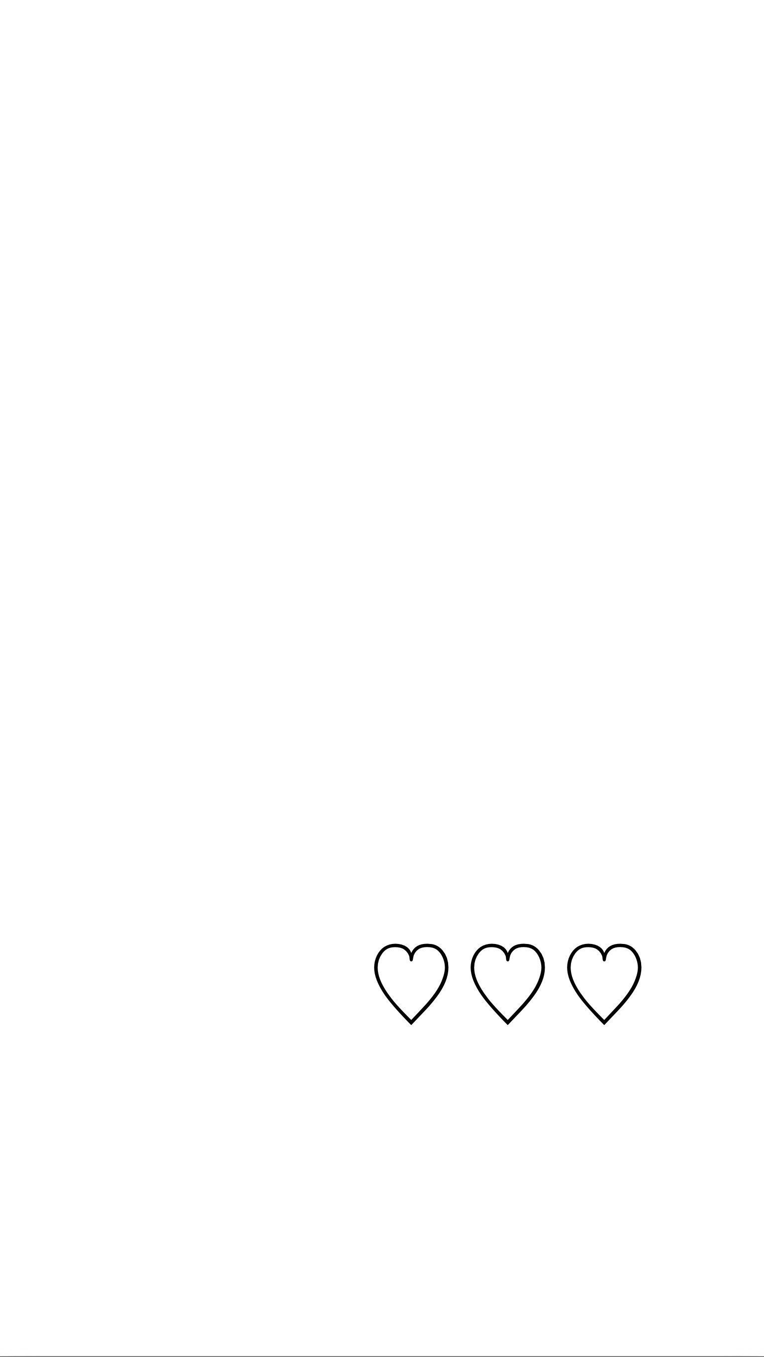 Herzen, Minimalistisch, Weißer Hintergrund, QHD+, Sperrbildschirm fürs iPhone