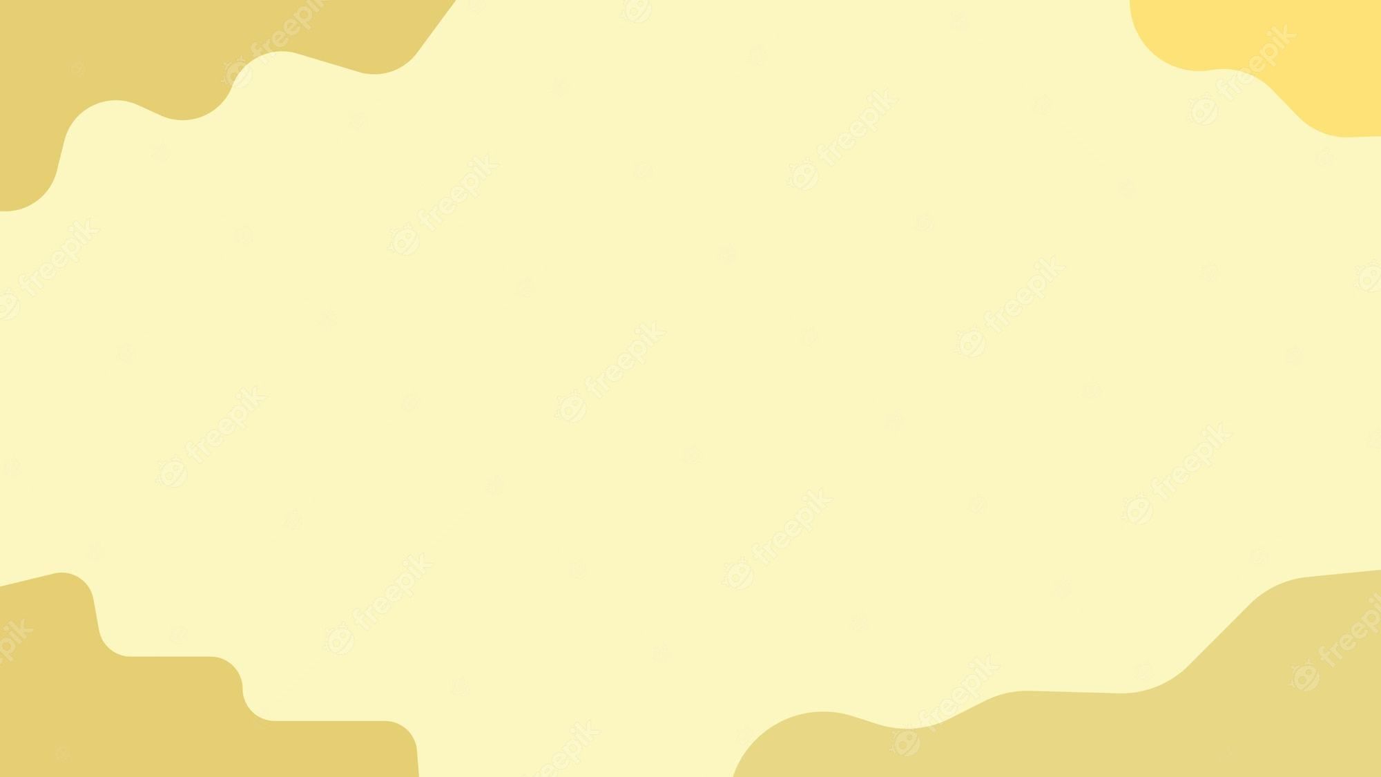 Abstrakte Formen, Pastellgelb, Wellen, Flaches Design, 16:9, Full-HD-Hintergrundbild für den Desktop