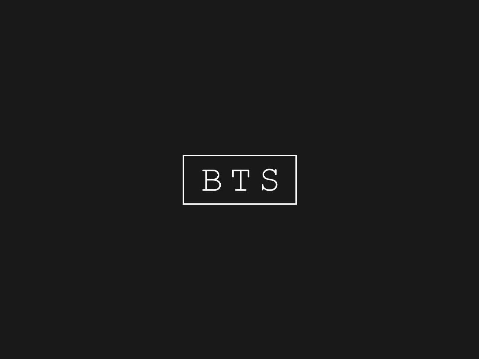 BTS, Logo, K-Pop, Schwarzer Hintergrund, Minimalistisch, HD Wallpaper