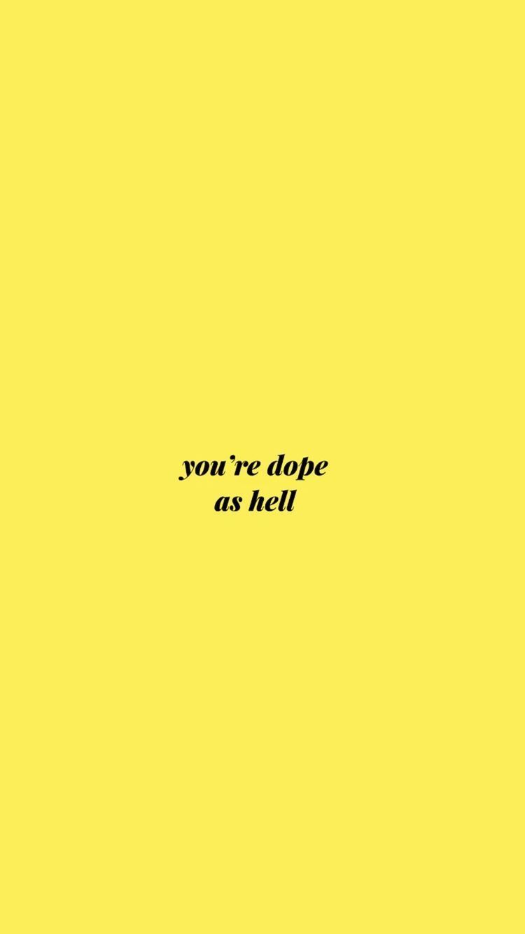 Spruch, Minimalistisch, Text, Zitronengelb, Hintergrundbild für iPhone und Android