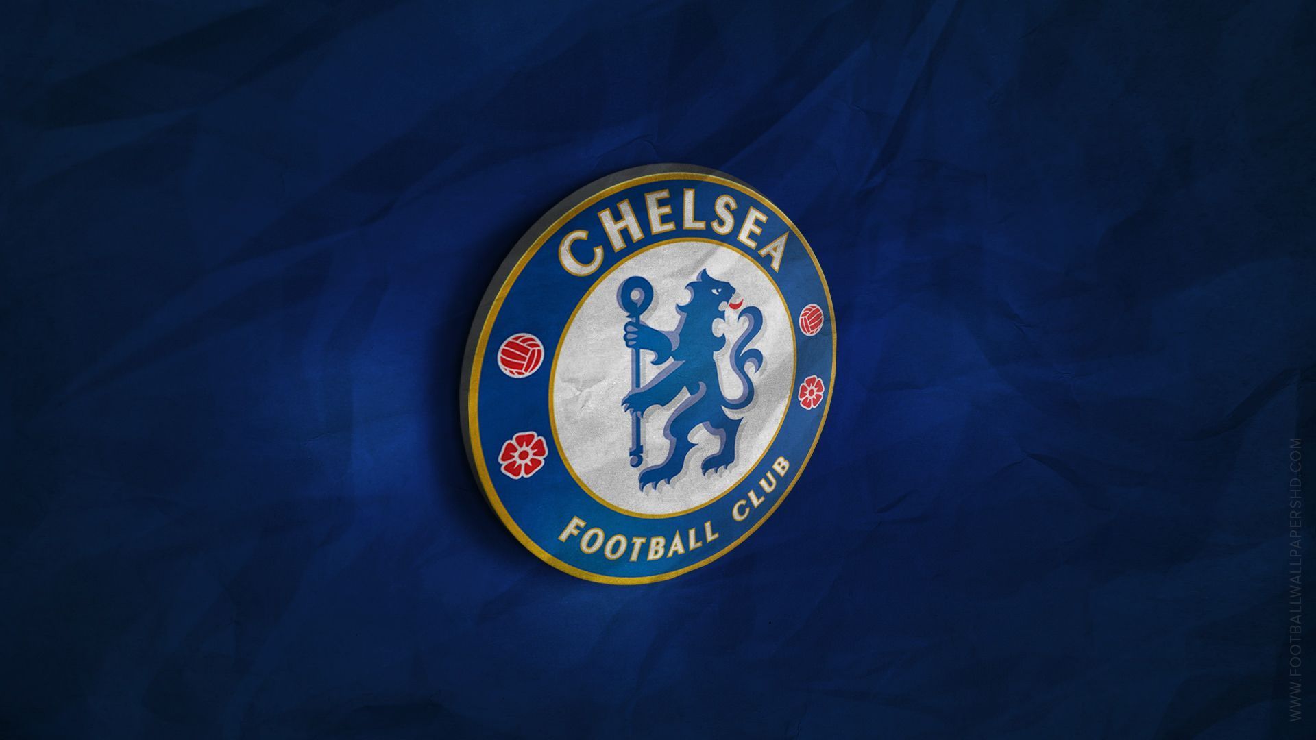 Chelsea FC, Wappen, Dunkelblau, Stoffstruktur, Minimalistisch, Full HD, PC-Hintergrundbild