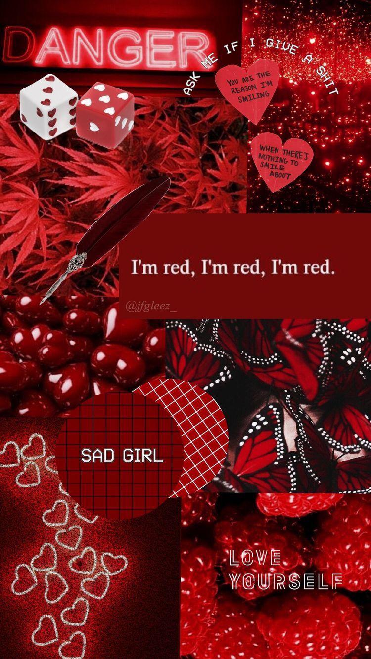 Collage, Anger, Bad Girl, Herzen, Rot, HD, Sperrbildschirm fürs iPhone