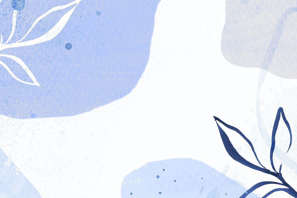 Abstrakte Formen, Blätter, Line Art, Aquarell, Hellblau, Weiß, Hintergrundbild