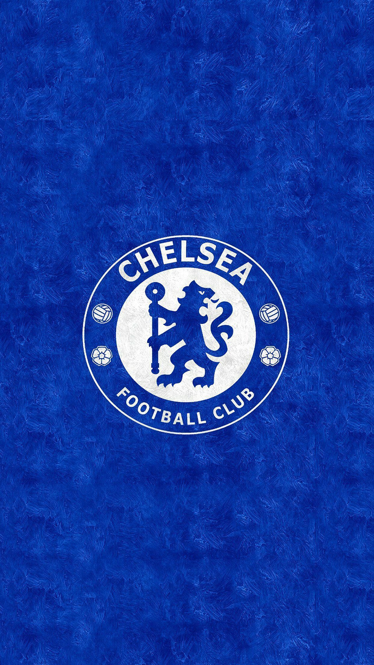 Chelsea FC, Wappen, Blaue Struktur, Hochformat, Minimalistisch, Full HD, Handy-Hintergrundbild