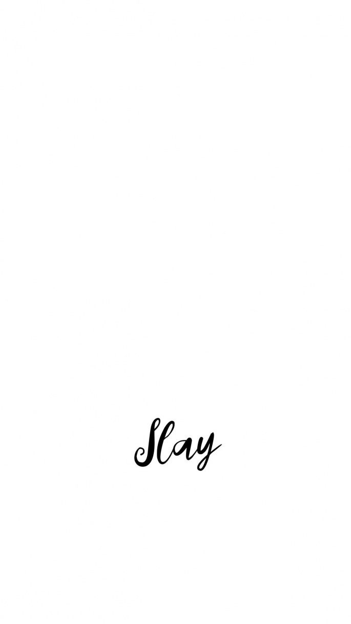 Slay, Schriftzug, Minimalistisch, Weißer Hintergrund, Wallpaper