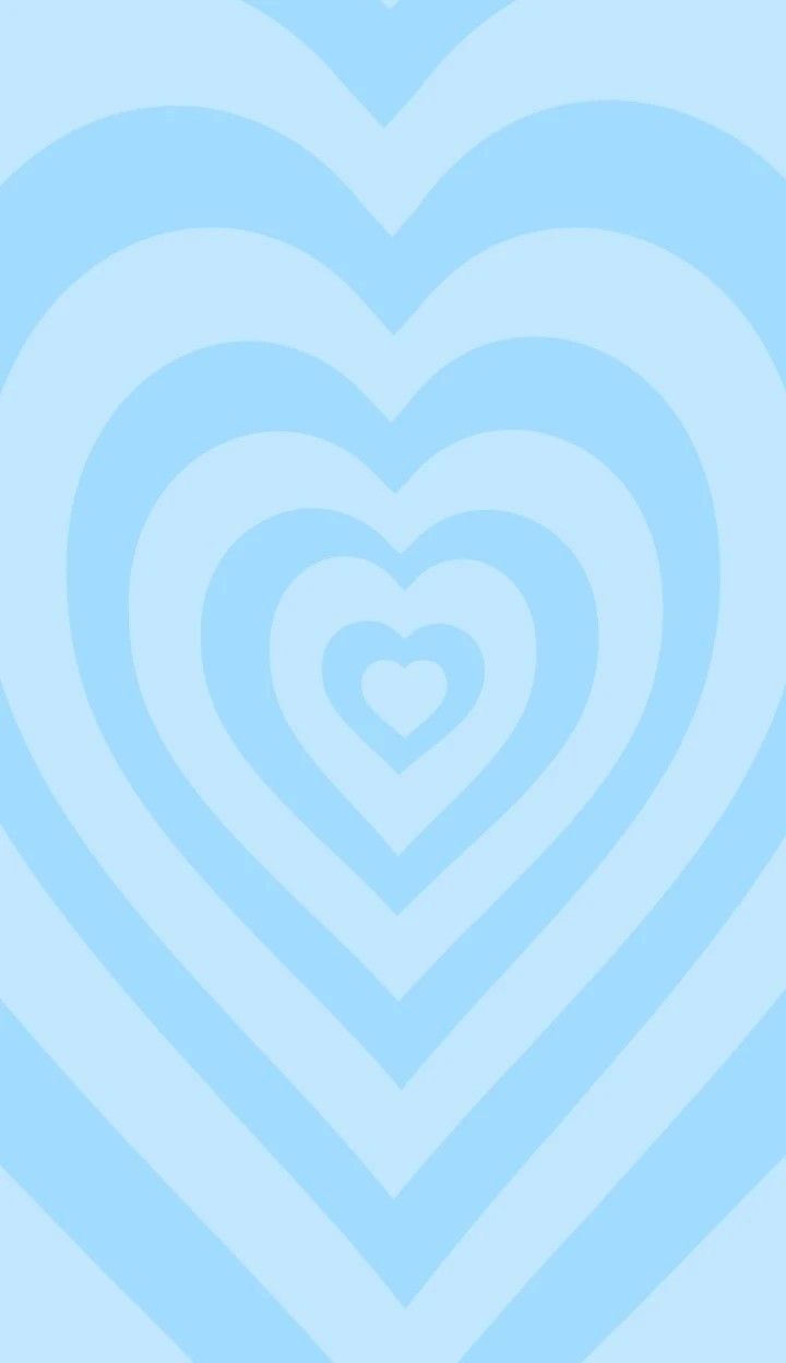 Herz-Muster, Konzentrische Herzen, Babyblau, Retro, Hochformat, HD, Handy-Hintergrundbild