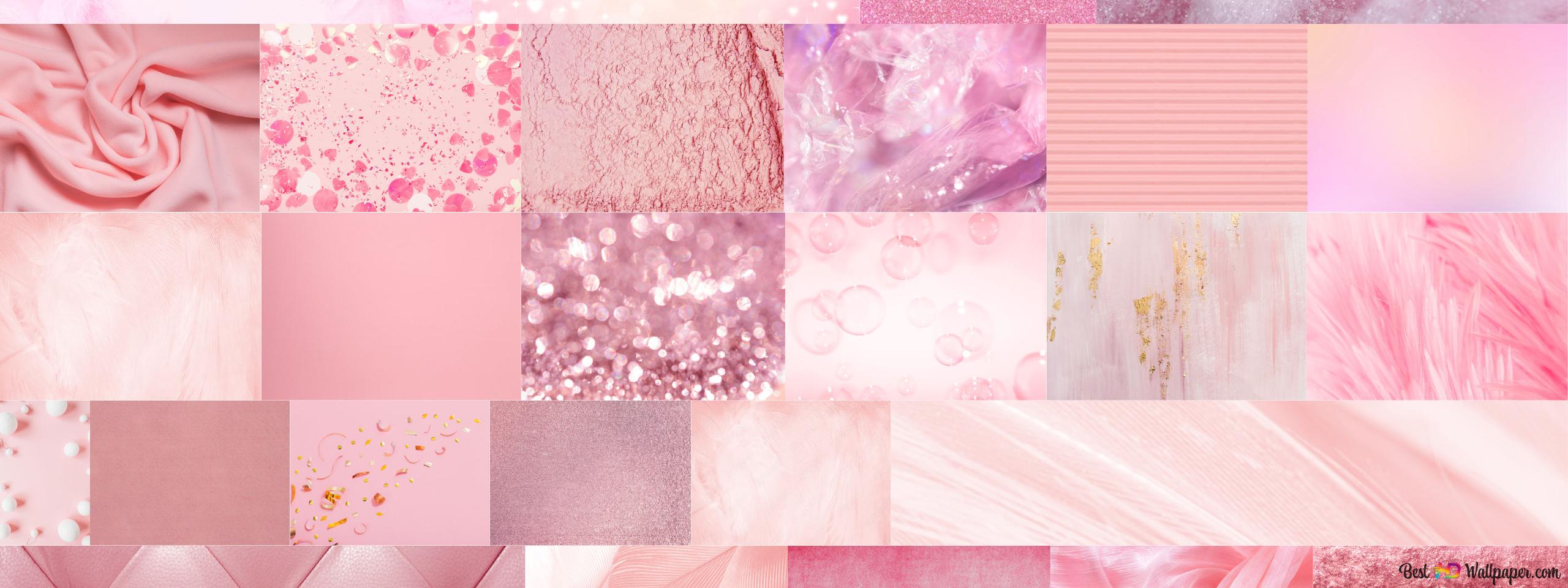 Texturen, Collage, Glitzer, Seide, Pastellrosa, 2K, Hintergrundbild für den PC