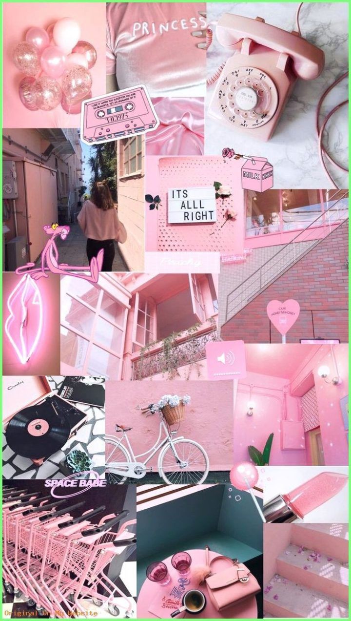 Collage, Ästhetik, Telefon, Pink, Fotos, HD, Hintergrundbild fürs Handy