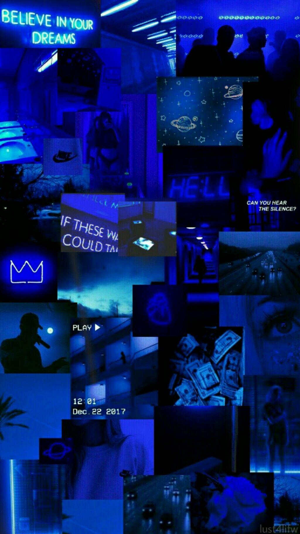 Collage, Believe in Your Dreams, Neon, Dunkelblau, Hochformat, HD, Handy-Hintergrundbild