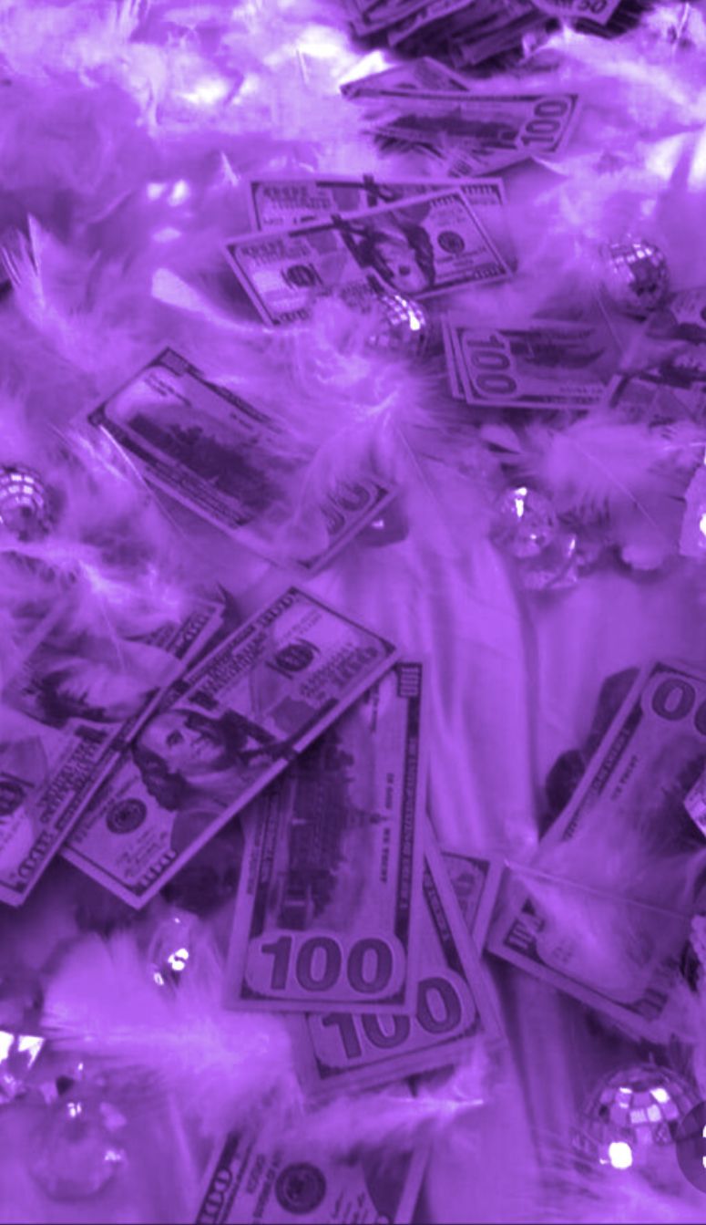 Geldscheine, Dollar, Violett, Ästhetik, Geld, HD, Sperrbildschirm fürs iPhone