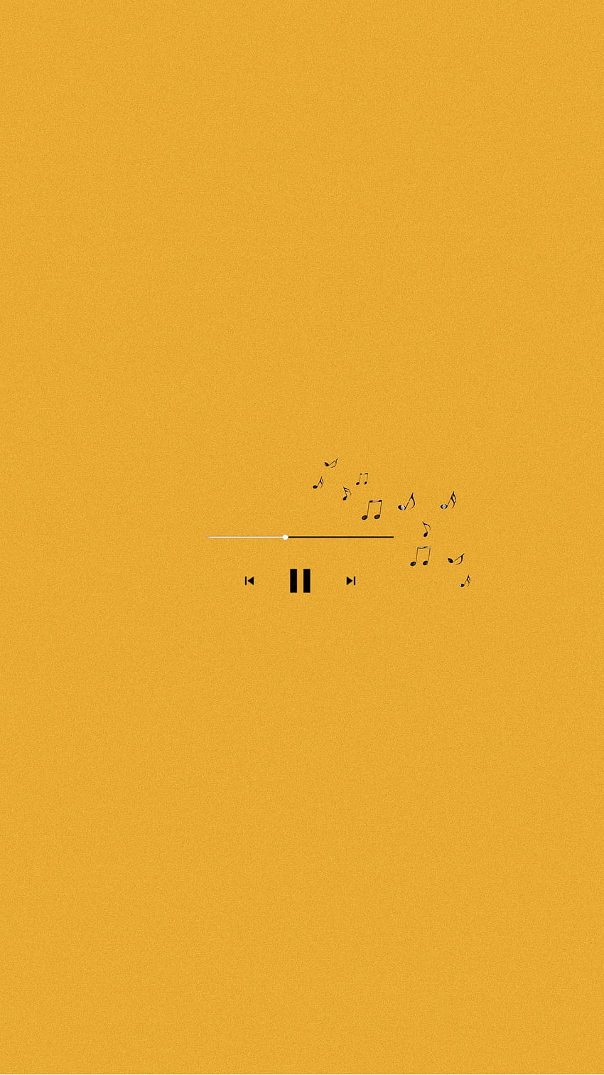 Minimalistisch, Senfgelb, Doodle, Schlicht, HD, Sperrbildschirm fürs iPhone