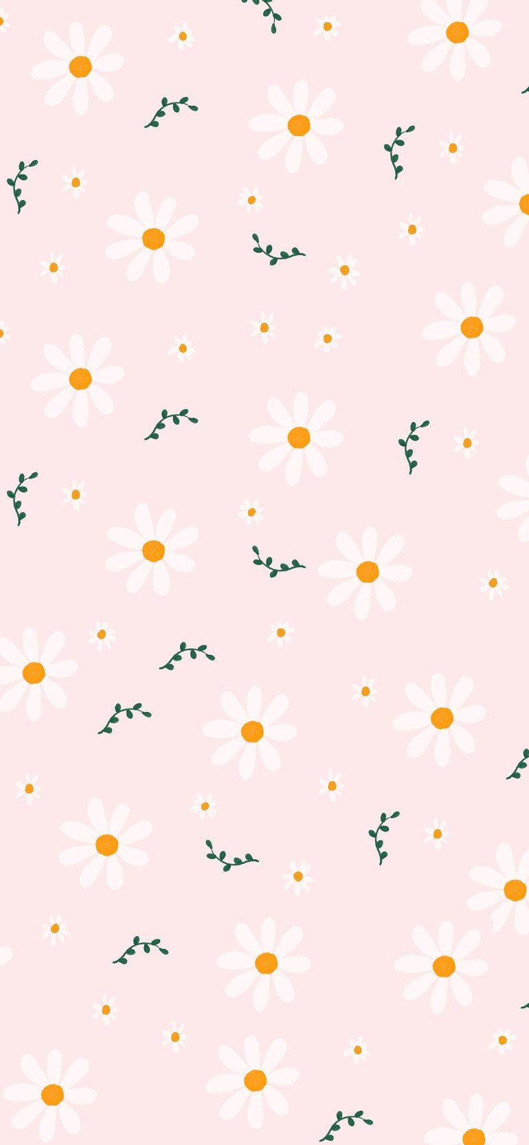 Gänseblümchen, Blumenmuster, Rosa, Pastell, Muster, HD, Sperrbildschirm fürs iPhone