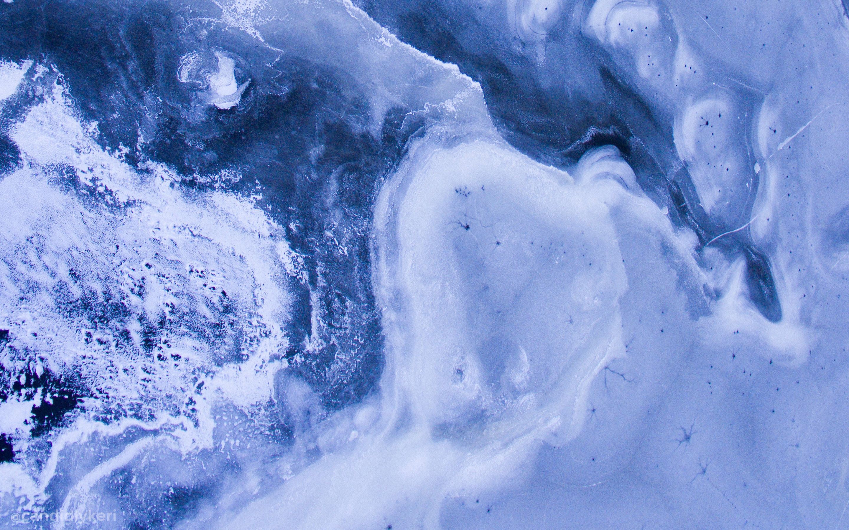 Marmor, Flüssige Kunst, Abstrakt, Blau-Weiß, Textur, 2K, Hintergrund für den Desktop