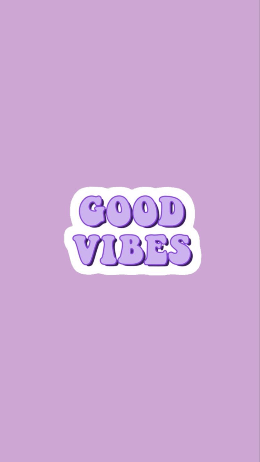 Good Vibes, Schriftzug, Mauve, Minimalistisch, Spruch, Hochformat, Hintergrundbild fürs Smartphone