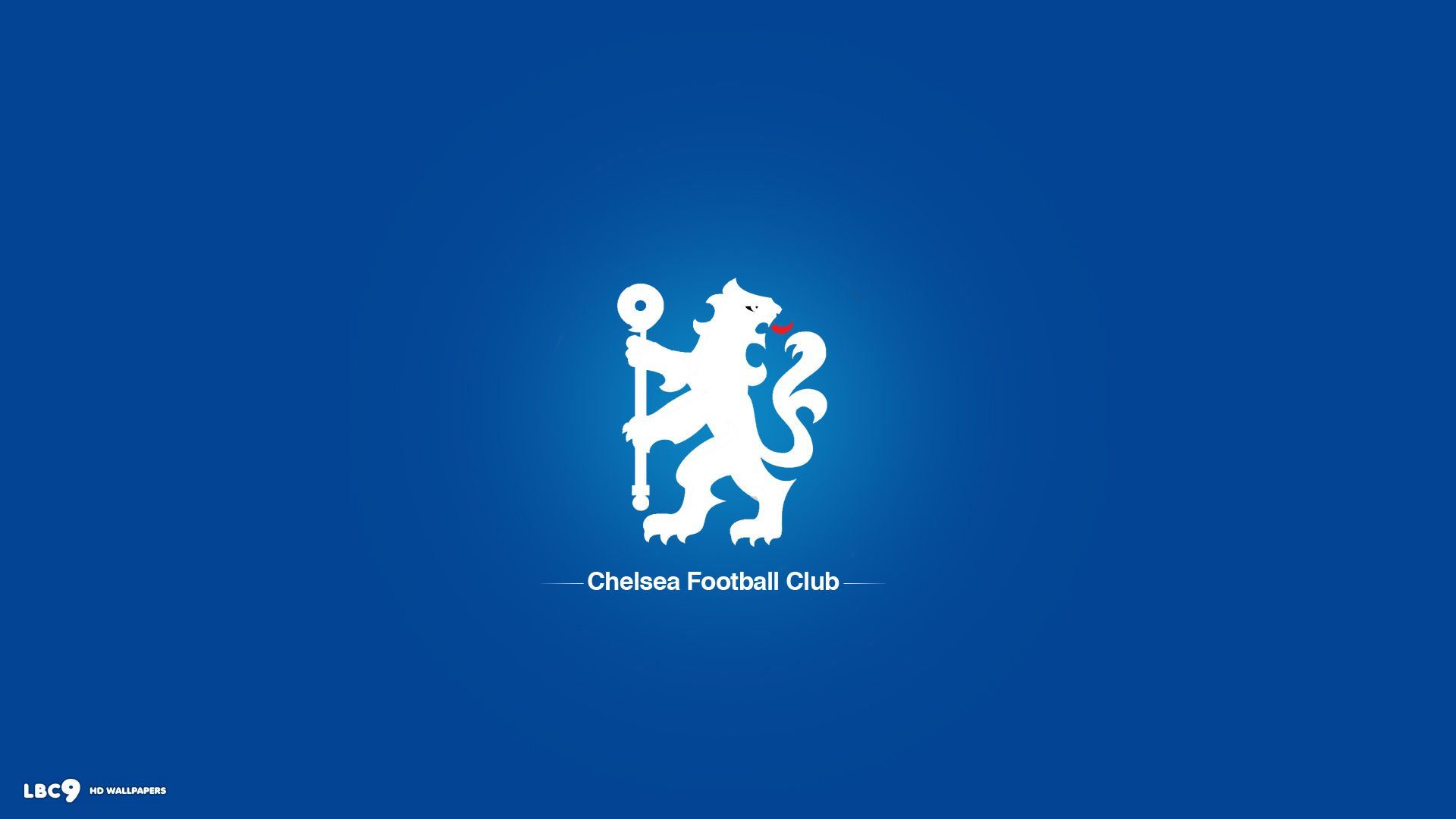 Chelsea FC, Löwen-Logo, Chelsea Football Club, Blauer Hintergrund, Minimalistisch, 1080p Wallpaper